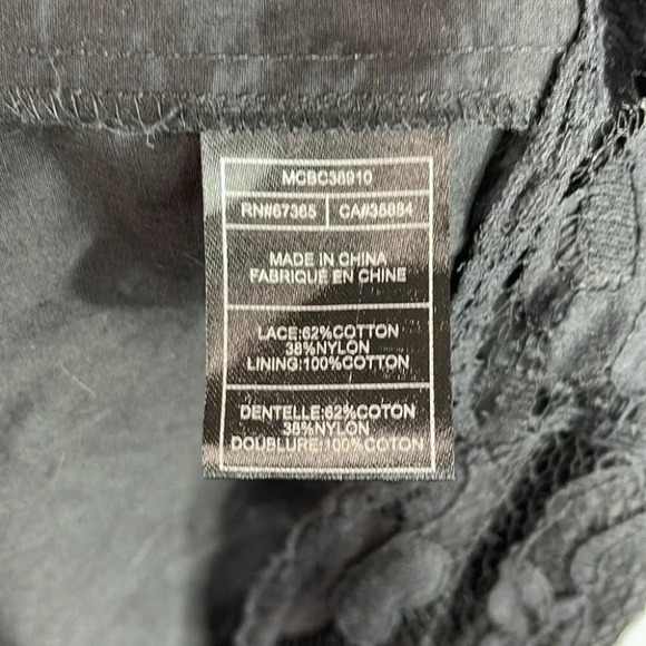 BB DAKOTA Black Floral Lace Cocktail Dress Sleeveless Box Pleat Feminine Size 14 - Picture 6 of 10